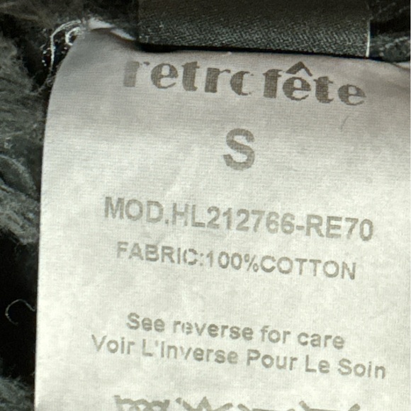 Retrofete Black Distressed Jean Jacket with Raw-Edge Hem Size S - Picture 7 of 8